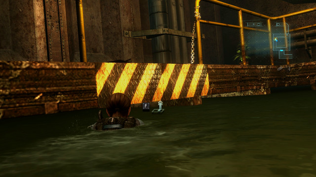 Emerge on the surface and go on the land where you can see black-yellow stripes - All on the Line - part I - Episode 8 - Resident Evil: Revelations - Game Guide and Walkthrough