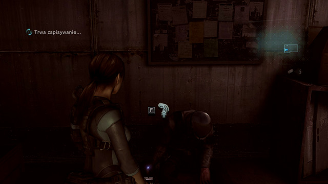 In the dry part of the ship pick up a dictaphone from dead soldiers body and move forward - The Queen is Dead - part I - Episode 12 - Resident Evil: Revelations - Game Guide and Walkthrough