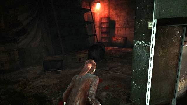 After you duck, you can crouch under some of the collapsed shelves - Escape the facility | Penal Colony - Claire - Penal Colony - Claire - Resident Evil: Revelations 2 Game Guide