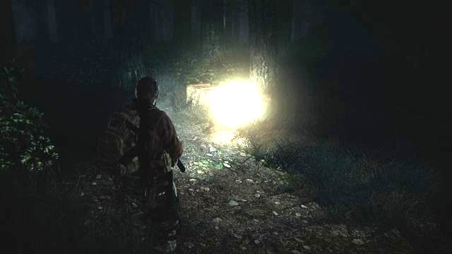 In the forest, use the dim beams of light to navigate - Find another way | Penal Colony - Barry - Penal Colony - Barry - Resident Evil: Revelations 2 Game Guide