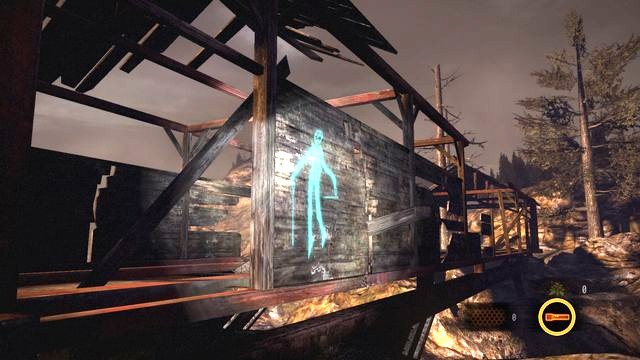 After you cross the bridge towards the end of the episode - Kafka Drawings (Moira) - Penal Colony | Emblems - Episode 1 - Penal Colony - Tower Emblems - Resident Evil: Revelations 2 Game Guide