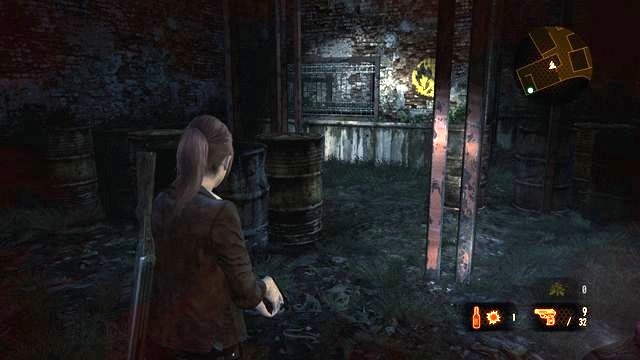 Inside, get the ammo and pick up the fuel, while minding the lurking opponent. - Find fuel and the battery | Contemplation - Claire - Contemplation - Claire - Resident Evil: Revelations 2 Game Guide