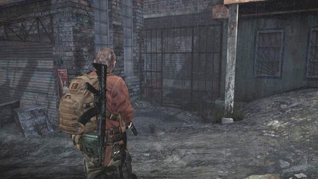 Past the gate, cross the opened passage between bars (the screenshot) - Go to the tower - cont. | Contemplation - Barry - Contemplation - Barry - Resident Evil: Revelations 2 Game Guide