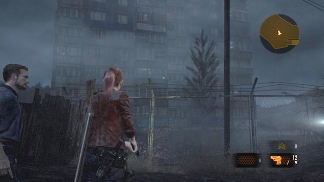 After you meet Neil and exit the tunnel out to a bigger square, where you are attacked by mutant dogs - Contemplation - Claire | Emblems - Episode 2 - Contemplation - Tower emblems - Resident Evil: Revelations 2 Game Guide