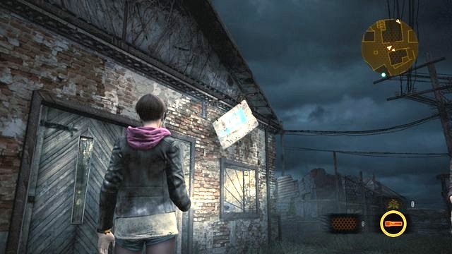 You can reveal the first drawing right after you leave the bar - it is on the sign above the door - Kafka drawings (Moira) - Contemplation | Emblems - Episode 2 - Contemplation - Tower emblems - Resident Evil: Revelations 2 Game Guide