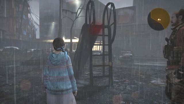 Right after you leave the storage, where you have been attacked by a mutant spewing larvae, you will walk into a small square - Insect larvae (Natalie) - Contemplation | Emblems - Episode 2 - Contemplation - Tower emblems - Resident Evil: Revelations 2 Game Guide