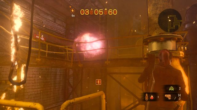 Turn the valves to unlock the passage for the second hero. - Find Neil - Factory on fire | Judgement - Claire - Judgement - Claire - Resident Evil: Revelations 2 Game Guide