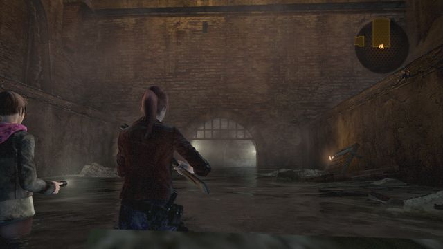 Near the gate, on the left, you will find a Kafka Drawing. - Get through the sewers | Judgement - Claire - Judgement - Claire - Resident Evil: Revelations 2 Game Guide