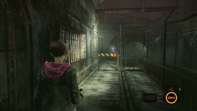 Approach the gate, which will open after a while. Downstairs, turn right and you will find a Tower Emblem behind the bars. - Get through the sewers | Judgement - Claire - Judgement - Claire - Resident Evil: Revelations 2 Game Guide