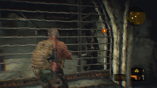 Blurred screen indicates the close presence of the flying enemy. - Leave the sewers - Sluice gates | Judgement - Barry - Judgement - Barry - Resident Evil: Revelations 2 Game Guide