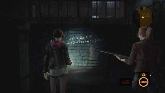 After taking the key from the hawk room and going down to the ground floor, to the hall with lasers - Judgement - Claire | Documents - Episode 3 - Judgement - Documents - Resident Evil: Revelations 2 Game Guide