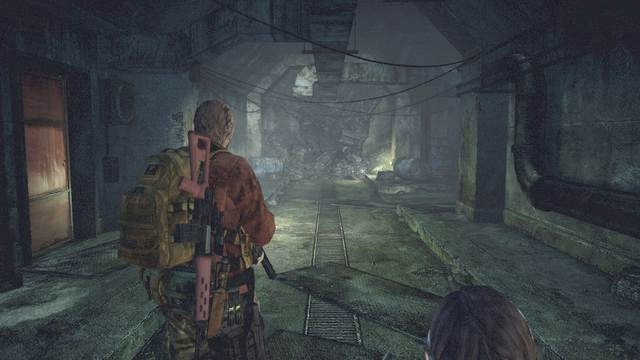 After riding down, in the room on the left you will find note and map of the mines. - Follow Alex underground | Metamorphosis - Barry - Metamorphosis - Barry - Resident Evil: Revelations 2 Game Guide
