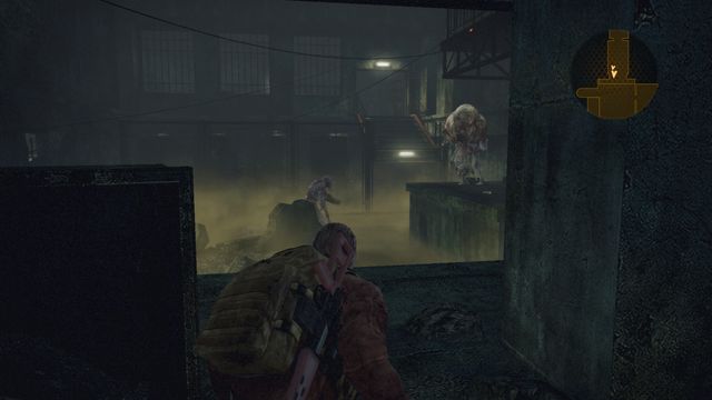 Despite the floating gas, you should try to quietly eliminate at least one enemy. - Follow Alex | Metamorphosis - Barry - Metamorphosis - Barry - Resident Evil: Revelations 2 Game Guide