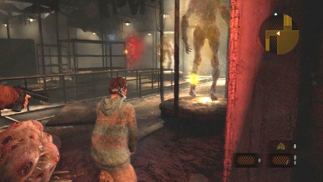 When returning above, watch out for enemies. - Find Alex - continuing after finding Emblem key | Metamorphosis - Barry - Metamorphosis - Barry - Resident Evil: Revelations 2 Game Guide