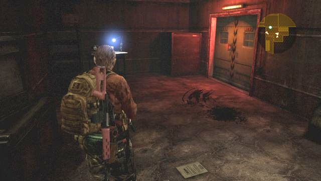 Door that lead to lower level. - Find Alex - continuing after finding Emblem key | Metamorphosis - Barry - Metamorphosis - Barry - Resident Evil: Revelations 2 Game Guide