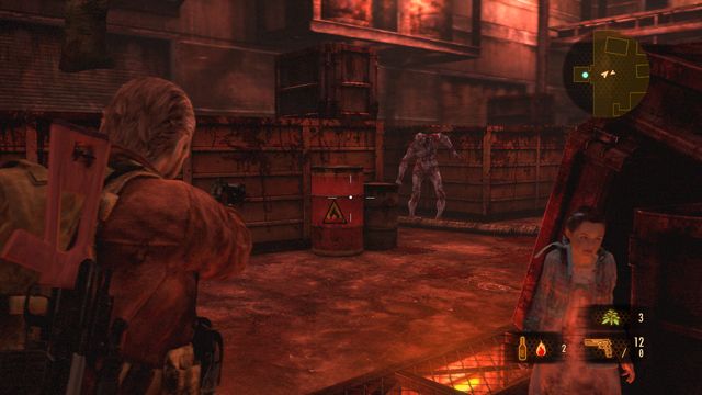 Remember that you can destroy explosive barrels. - Find Alex - continuing after finding Emblem key | Metamorphosis - Barry - Metamorphosis - Barry - Resident Evil: Revelations 2 Game Guide
