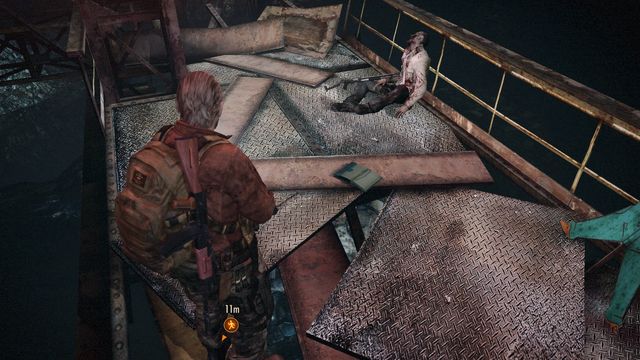 Note can be found on the other side, to get there you must enter platform as Barry when it will be near the pillar number 5 - Metamorphosis - Barry | Documents - Episode 4 - Metamorphosis - Documents - Resident Evil: Revelations 2 Game Guide