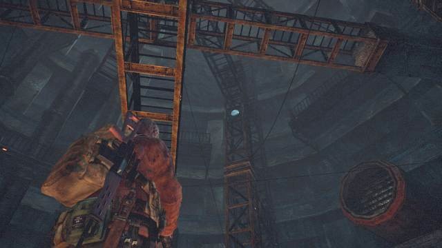 When in the main part of the mines you will find elevator key and activate ventilation, you will be able to ride down - Metamorphosis - Barry | Emblems - Episode 4 - Metamorphosis - Tower emblems - Resident Evil: Revelations 2 Game Guide
