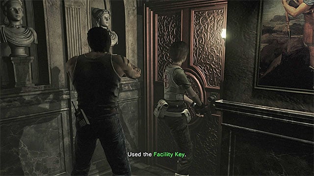 The second door that you open with Facility Key - The clock puzzle | Umbrella Training Facility Walkthrough - Umbrella Training Facility - Resident Evil Zero HD Game Guide & Walkthrough