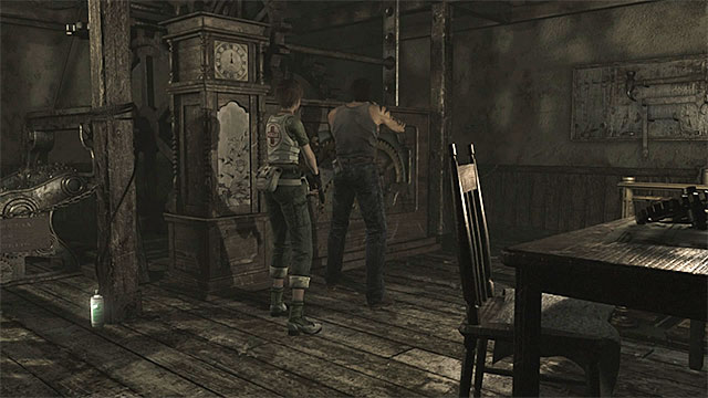 Interact with the big clock - The clock puzzle | Umbrella Training Facility Walkthrough - Umbrella Training Facility - Resident Evil Zero HD Game Guide & Walkthrough