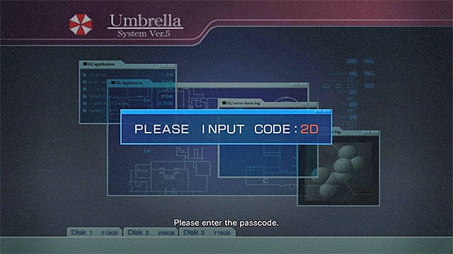 After you insert the disc, wait for the program to load - The conference room puzzle | Umbrella Training Facility Walkthrough - Umbrella Training Facility - Resident Evil Zero HD Game Guide & Walkthrough