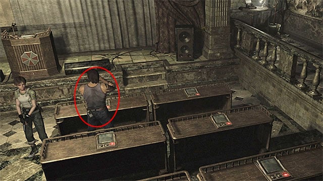 1 - The conference room puzzle | Umbrella Training Facility Walkthrough - Umbrella Training Facility - Resident Evil Zero HD Game Guide & Walkthrough