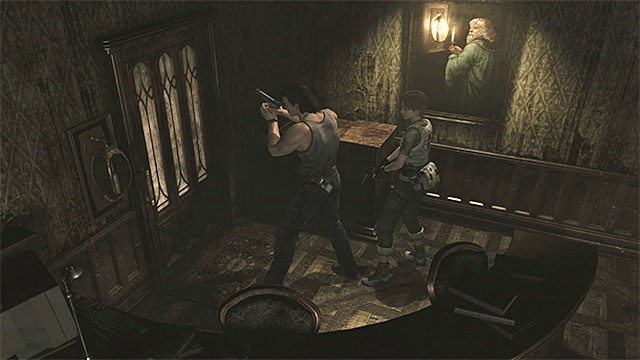 The door that you can now open - Unlocking access to the basement | Umbrella Training Facility Walkthrough - Umbrella Training Facility - Resident Evil Zero HD Game Guide & Walkthrough