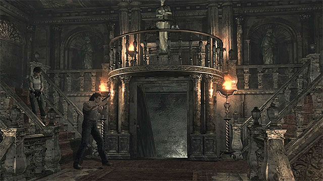 Descent into the basement - Unlocking access to the basement | Umbrella Training Facility Walkthrough - Umbrella Training Facility - Resident Evil Zero HD Game Guide & Walkthrough