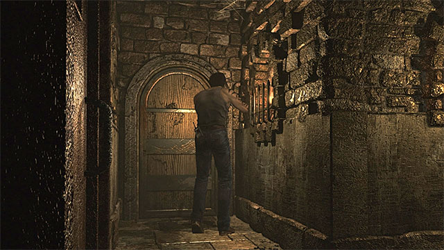 The door into the room with Rebecca in - Saving Rebecca | Training Facility Basement Walkthrough - Training Facility Basement - Resident Evil Zero HD Game Guide & Walkthrough