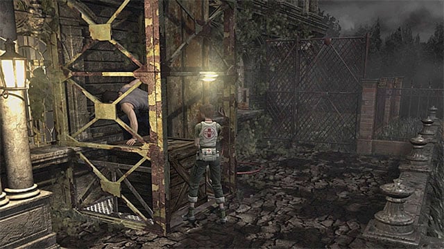 You can now interact with the elevator mechanism to use it - Unlocking the door to the observatory | Training Facility Basement Walkthrough - Training Facility Basement - Resident Evil Zero HD Game Guide & Walkthrough