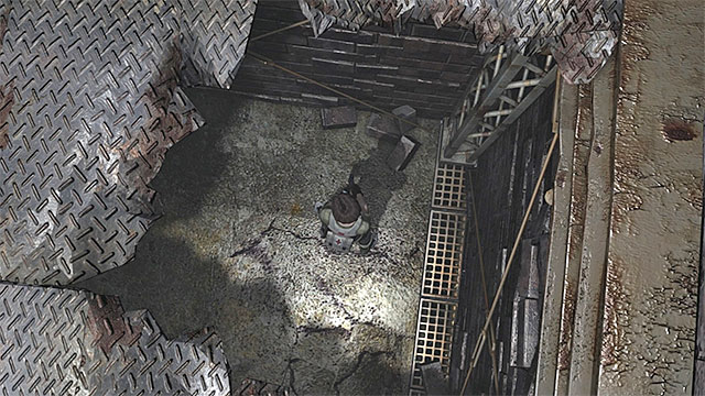 The place where you use the Hookshot. - Activating the cable car | Laboratory Walkthrough - Laboratory - Resident Evil Zero HD Game Guide & Walkthrough