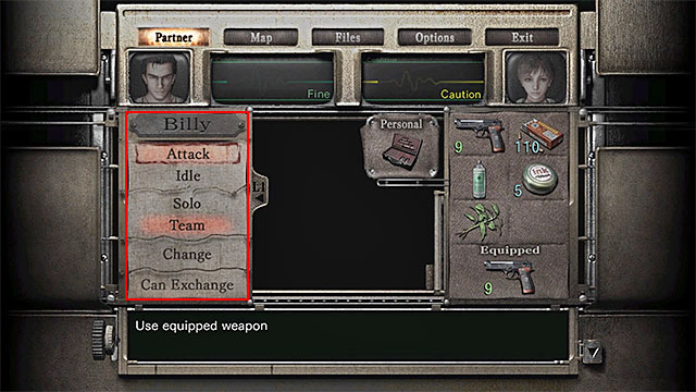 You start the game as Rebecca, but Billy becomes available as a playable character after few dozen of minutes - Switching between playable characters | The basics - The basics - Resident Evil Zero HD Game Guide & Walkthrough