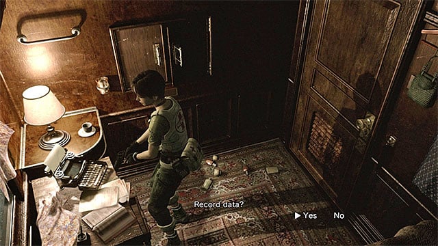 There is a typing machine in room 201 that can be used for saving the game - Exploring first cars | Ecliptic Express Train Walkthrough - Ecliptic Express Train - Resident Evil Zero HD Game Guide & Walkthrough