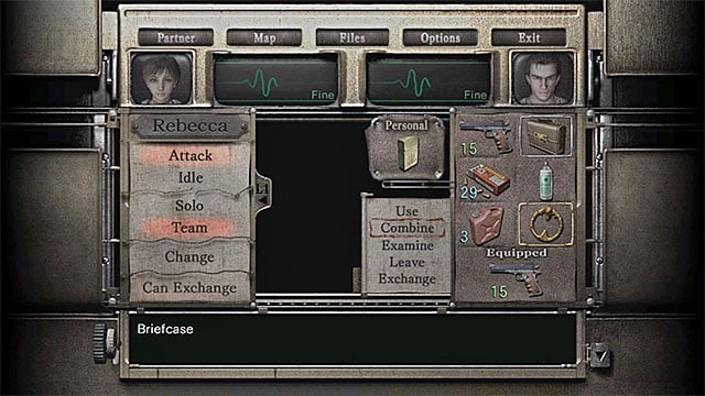Open the inventory and mark the previously taken Gold Ring - Continuation of the train exploration | Ecliptic Express Train Walkthrough - Ecliptic Express Train - Resident Evil Zero HD Game Guide & Walkthrough
