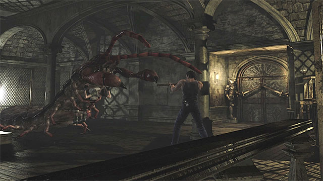 You need to fight Centurion (giant centipede) as Billy, because Rebecca has been kidnapped by the monster - Boss 2: Centurion (huge centipede) | Boss battles - Boss battles - Resident Evil Zero HD Game Guide & Walkthrough