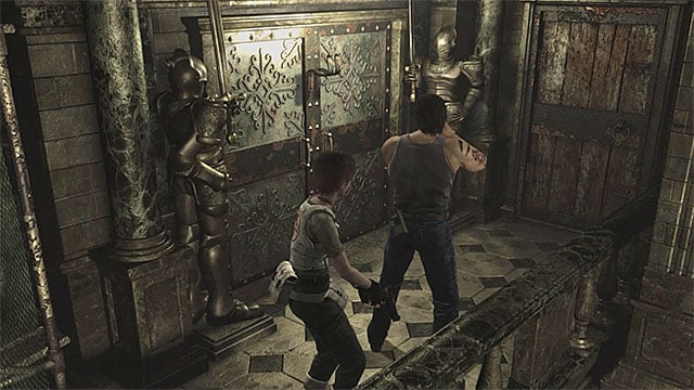 You can now take the passage in the conference room - The chessboard puzzle | Umbrella Training Facility Walkthrough - Umbrella Training Facility - Resident Evil Zero HD Game Guide & Walkthrough