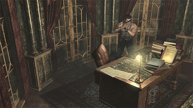 Check out the desk - The chessboard puzzle | Umbrella Training Facility Walkthrough - Umbrella Training Facility - Resident Evil Zero HD Game Guide & Walkthrough