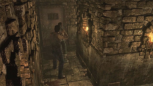 The door to level B3 in the basement - Exploring the testing area | Training Facility Basement Walkthrough - Training Facility Basement - Resident Evil Zero HD Game Guide & Walkthrough