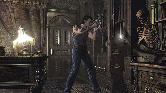 Search the bookshelves. - Obtaining the Green Leech Charm | Laboratory Walkthrough - Laboratory - Resident Evil Zero HD Game Guide & Walkthrough