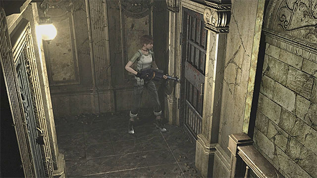 The place where you should use the key from the chamber. - Gaining access to the area with the cable car | Laboratory Walkthrough - Laboratory - Resident Evil Zero HD Game Guide & Walkthrough