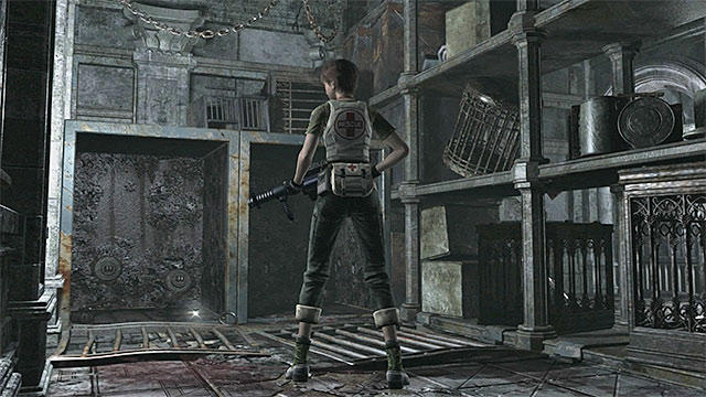 Locate the Dial after you eliminate the hunters. - Gaining access to the area with the cable car | Laboratory Walkthrough - Laboratory - Resident Evil Zero HD Game Guide & Walkthrough