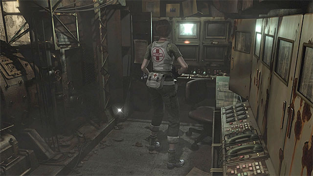 The place where you find key to the factory - Activating the large elevator in the factory | Factory Walkthrough - Factory - Resident Evil Zero HD Game Guide & Walkthrough