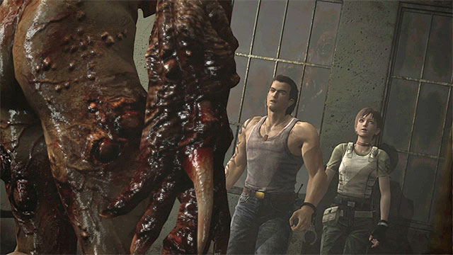 The beginning of the second encounter with Proto Tyrant - Boss: Proto Tyrant - second encounter | Treatment Plant Walkthrough - Treatment Plant - Resident Evil Zero HD Game Guide & Walkthrough