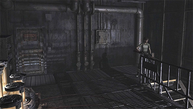 Walk downstairs to the storage room - Building a working battery | Treatment Plant Walkthrough - Treatment Plant - Resident Evil Zero HD Game Guide & Walkthrough