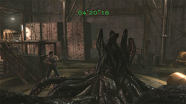 Attack the Queen to pull her away from Rebecca. - Boss: Queen Leech - second encounter | Treatment Plant Walkthrough - Treatment Plant - Resident Evil Zero HD Game Guide & Walkthrough