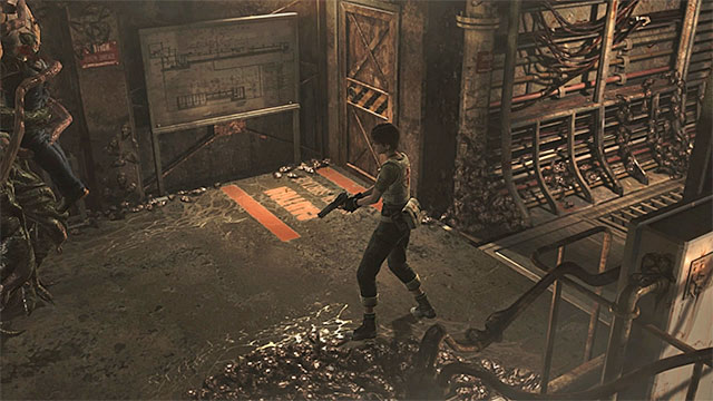 Try to prevent he boss from catching the heroes, because they will lose a lot of HP. - Boss 6: Queen Leech - first encounter | Boss battles - Boss battles - Resident Evil Zero HD Game Guide & Walkthrough