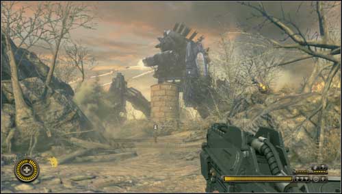 When you go down you'll see the Stalker and the Goliath [1] (a gigantic version of the Stalker ) - Chapter 3 - Walkthrough - Resistance 3 - Game Guide and Walkthrough