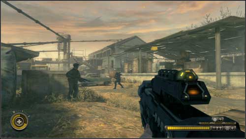 Pass the door to get to the factory [1] full of enemies - Chapter 3 - Walkthrough - Resistance 3 - Game Guide and Walkthrough