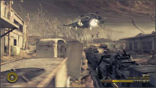 When you eliminate the first wave of the enemies you will have a short moment for picking up the ammo and the aid-kits left by the Chimeras - Chapter 4 - Walkthrough - Resistance 3 - Game Guide and Walkthrough