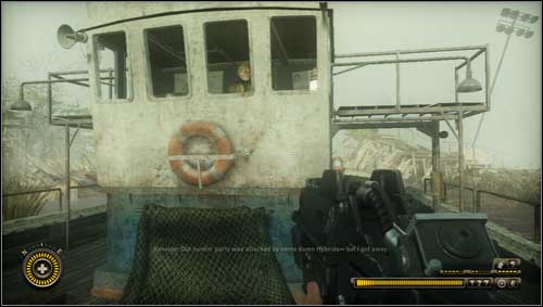 You are at the barge controlled by Dr Malikov [1] - Chapter 5 - p. 1 - Walkthrough - Resistance 3 - Game Guide and Walkthrough